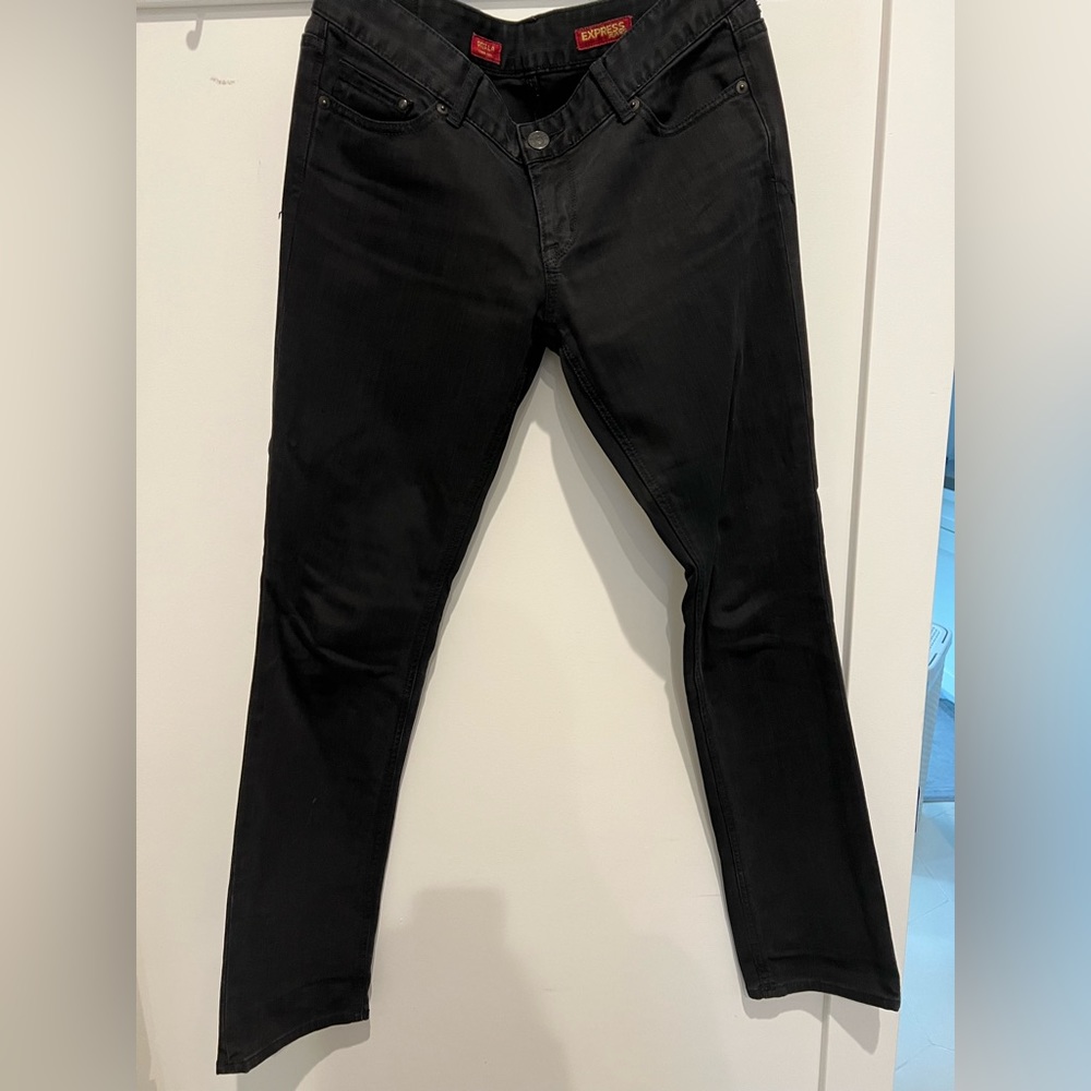 Express Stella skinny leg black denim